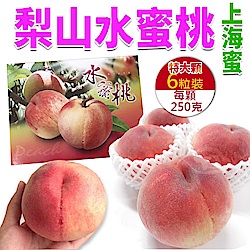 天天果園 梨山特大顆上海蜜水蜜桃(250g)x6