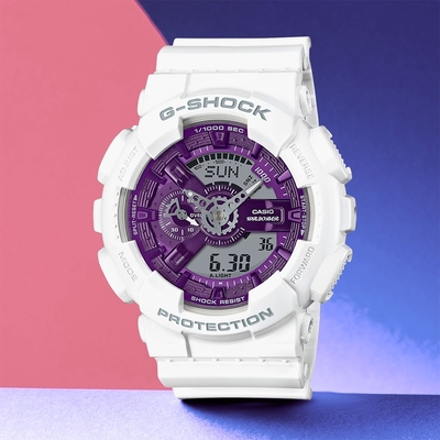 CASIO 卡西歐 G-SHOCK ITZY 禮志配戴款 金屬色雙顯手錶 迎春好禮 GA-110WS-7A