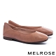 低跟鞋 MELROSE 簡約時尚全真皮低跟鞋－咖 product thumbnail 1