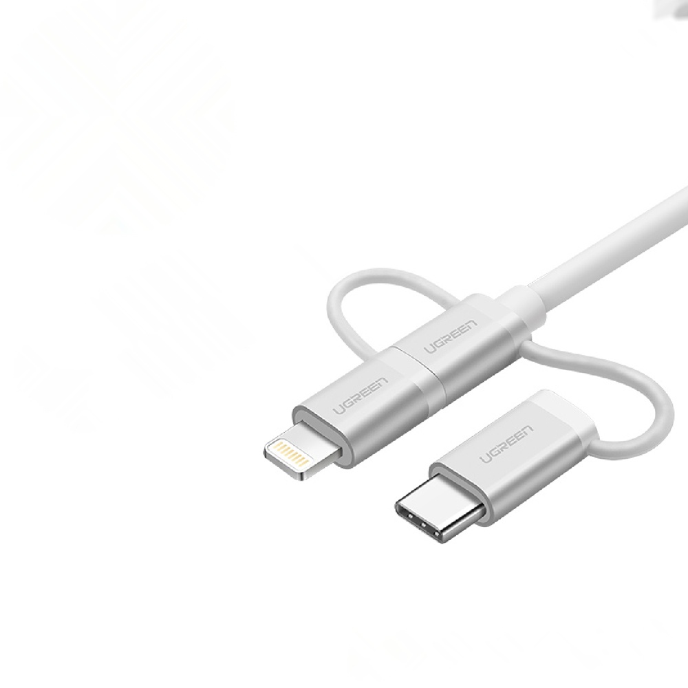 綠聯Micro USB Type-C MFi Lightning三合一充電線-0.5M | 其他線材