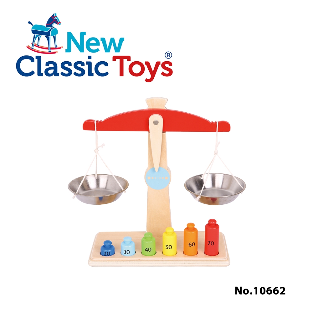 荷蘭New Classic Toys 寶寶認知學習磅秤木製玩具 - 10662