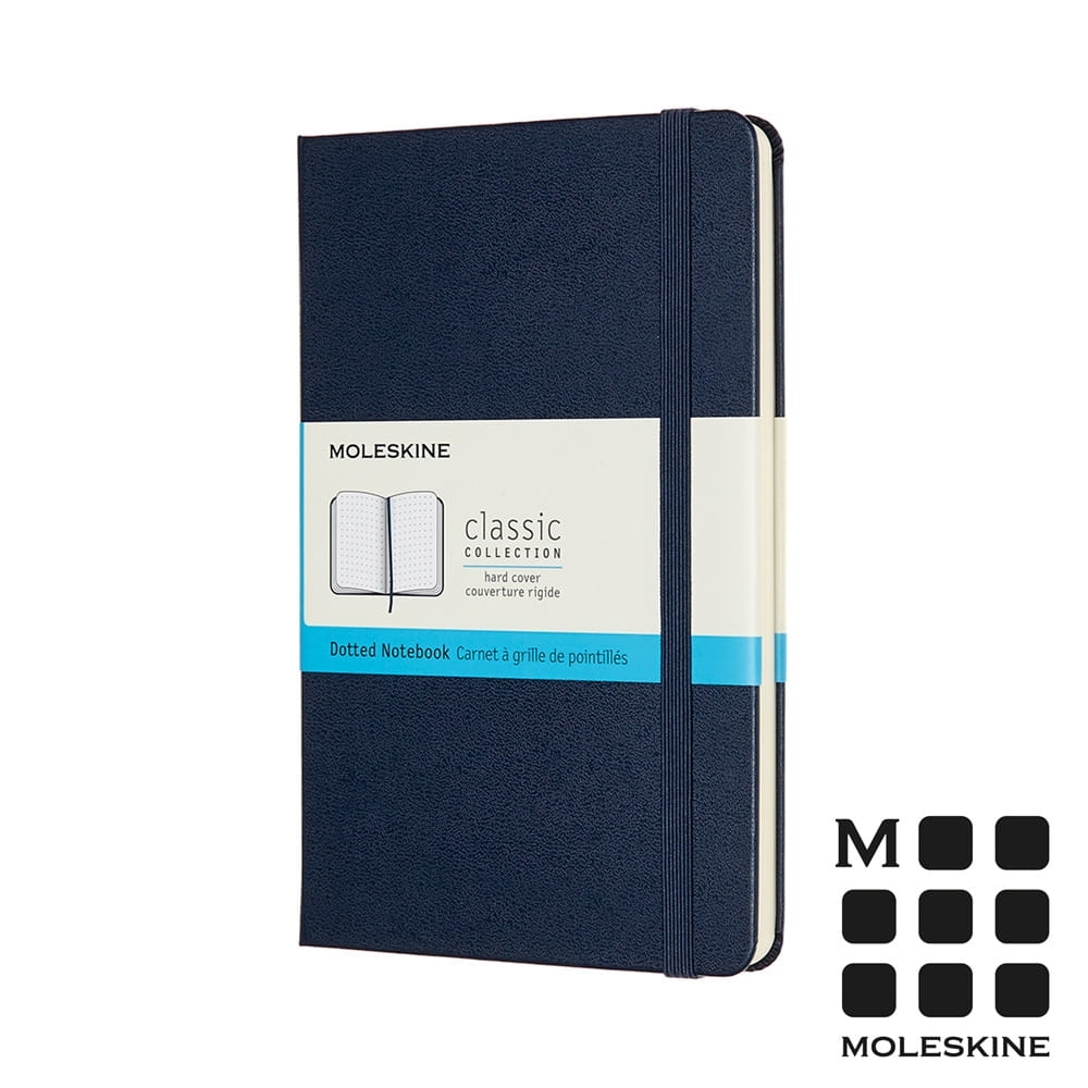 MOLESKINE 經典硬殼筆記本(M型)-點線藍