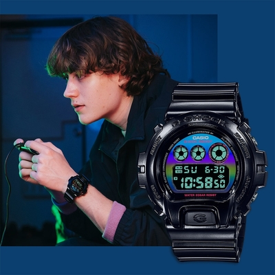 CASIO 卡西歐 G-SHOCK AI 探索虛擬彩虹系列電子錶 送禮推薦 DW-6900RGB-1