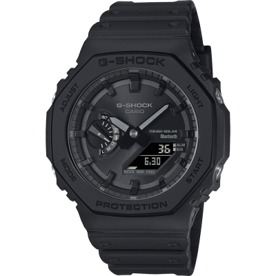 CASIO 卡西歐 G-SHOCK 極簡八角 太陽能電力智慧藍牙手錶 迎春好禮 GA-B2100-1A1