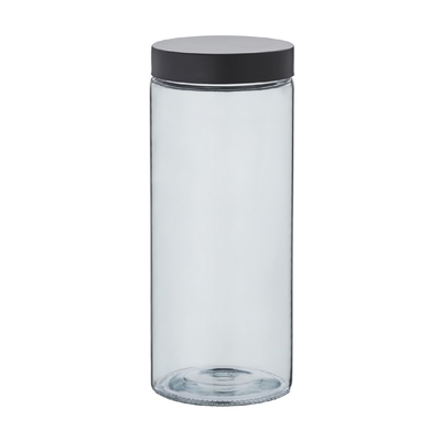 《KELA》Bera旋蓋玻璃密封罐(黑蓋2.2L) | 保鮮罐 咖啡罐 收納罐 零食罐 儲物罐
