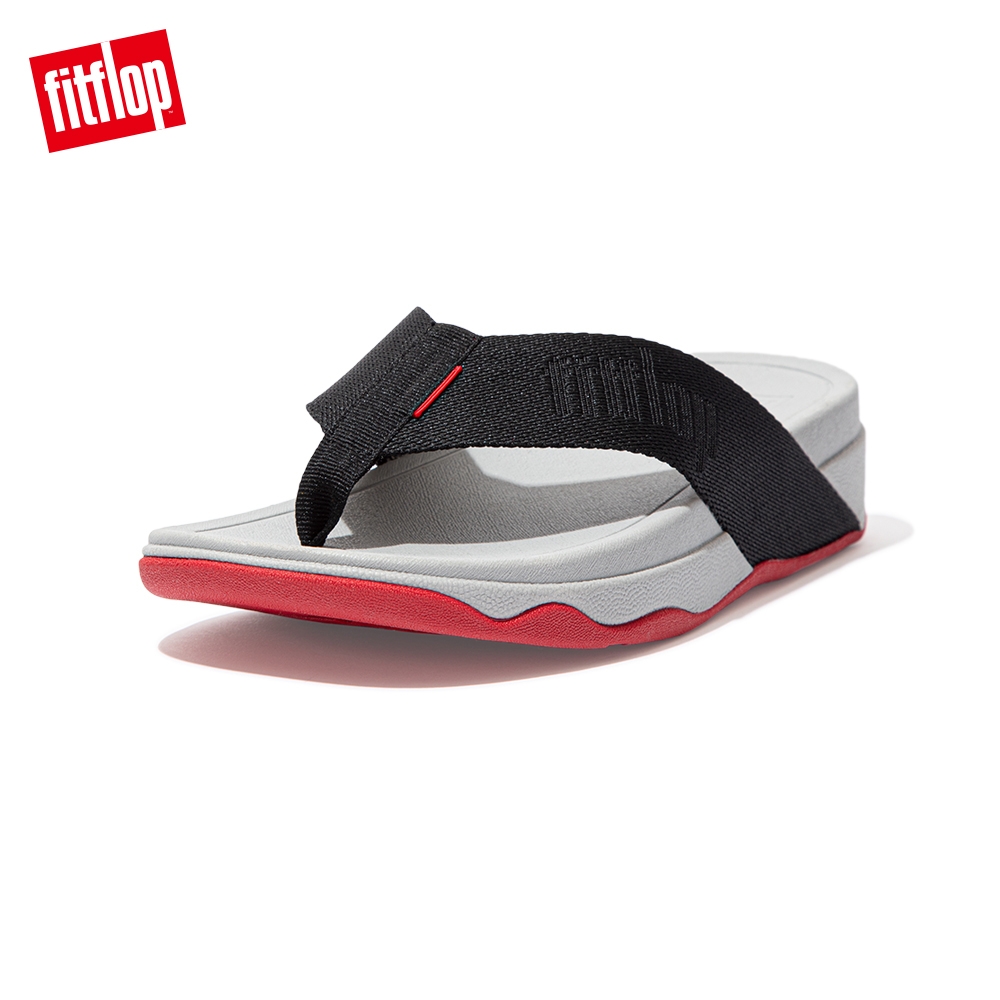 【FitFlop】SURFER TOE-POST SANDALS 經典夾腳涼鞋-男(黑色)