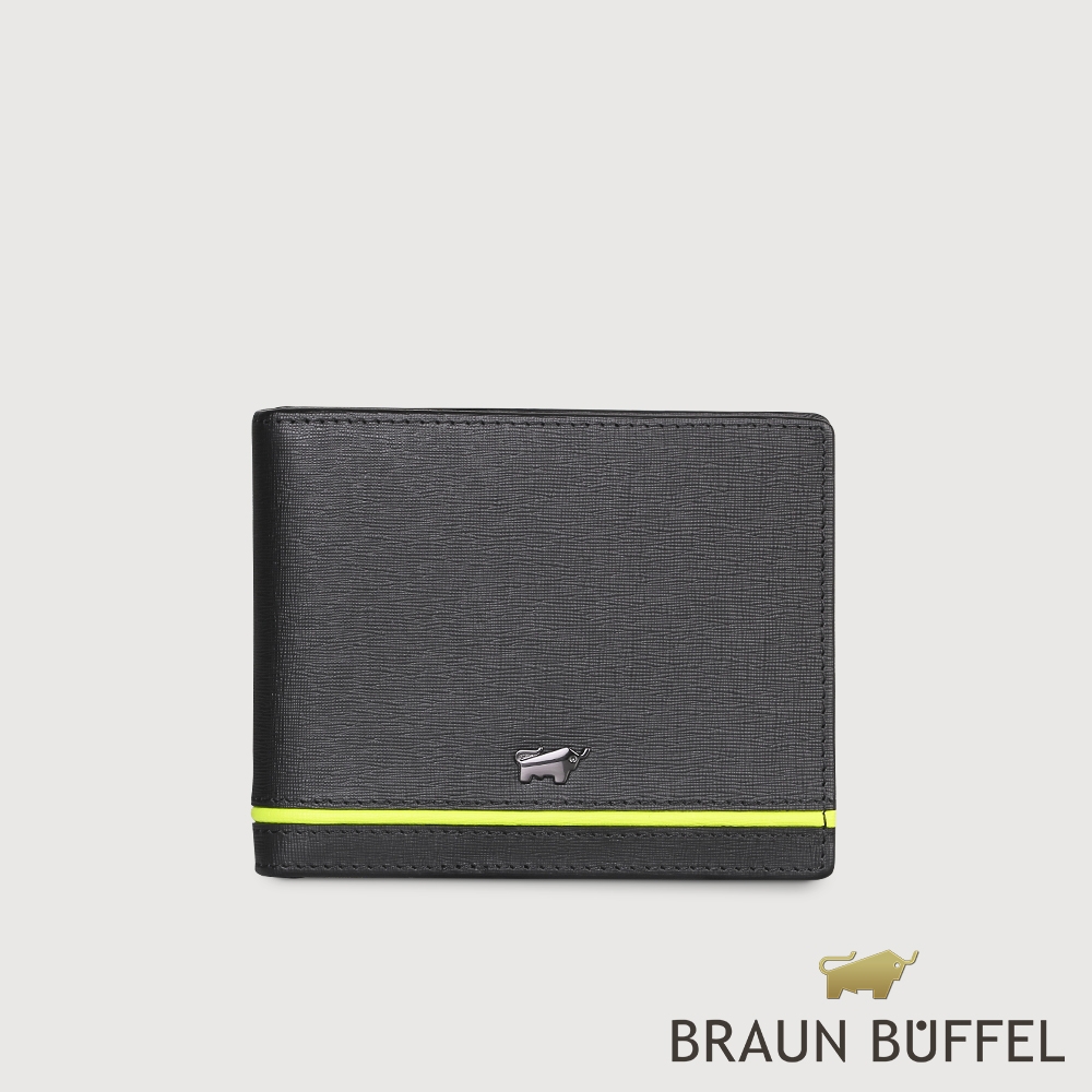 【BRAUN BUFFEL 德國小金牛】台灣總代理 維克多-D 10卡男夾-黑色/BF512-314-BK