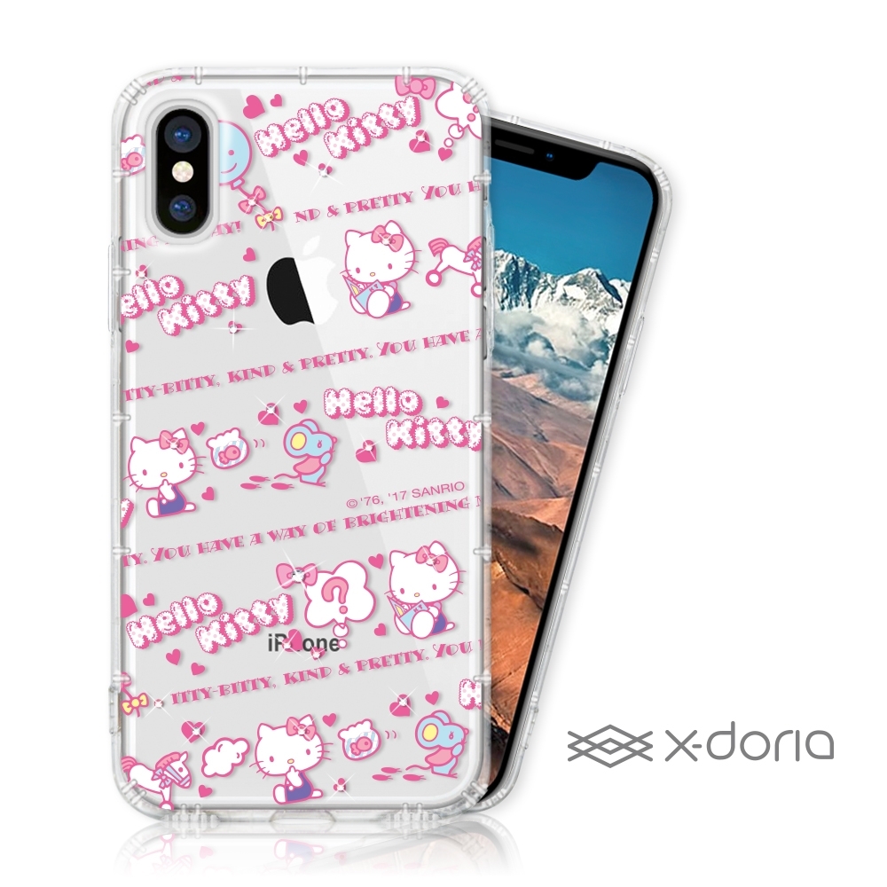 Hello Kitty iPhone 7/8 Plus 彩繪水鑽手機空壓殼 - 天真