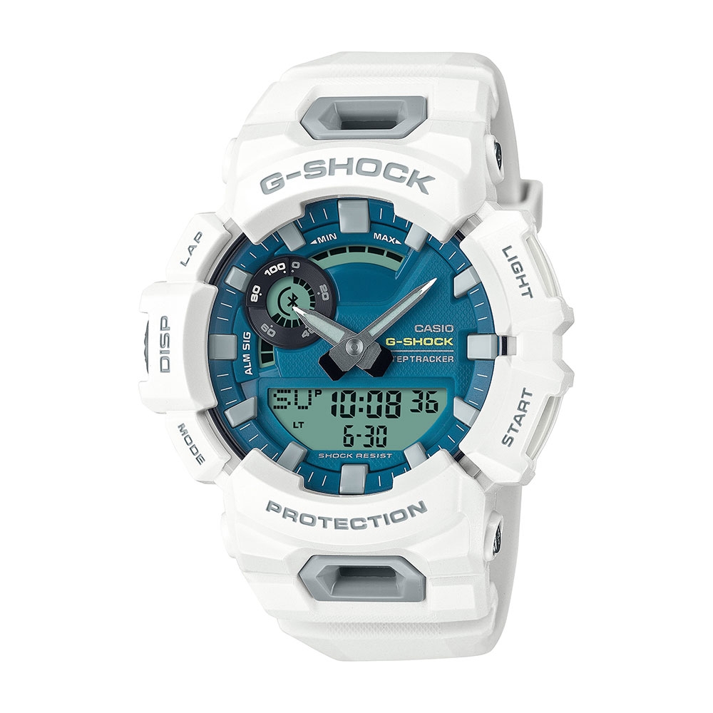 CASIO卡西歐 G-SHOCK 藍牙 夏日藍海 亮白藍 跑步訓練 計步 運動系列 GBA-900CB-7A_mm