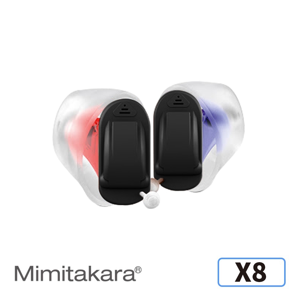 Mimitakara耳寶 數位48頻-超隱形式耳內型助聽器x8-硝光黑