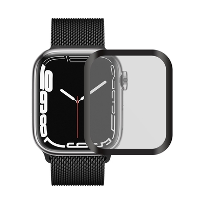 Metal-Slim Apple Watch Series 7 45mm 磨砂霧面3D全膠滿版保護貼