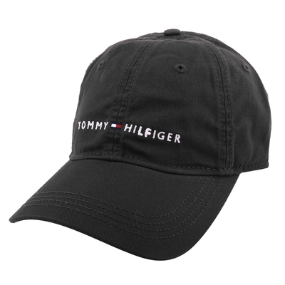 TOMMY HILFIGER- 繡線小英文字母旗標LOGO 棒球帽(炭灰)
