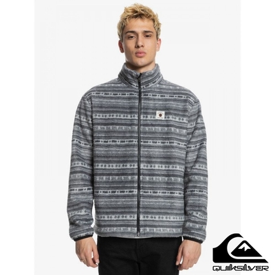 【QUIKSILVER】CLEAN COASTS FLEECE FZ PRINT 外套 黑灰