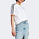 Adidas 3 Stripes Tee IK4050 女 短袖 上衣 T恤 運動 經典 復古 休閒 棉質 白黑 product thumbnail 1