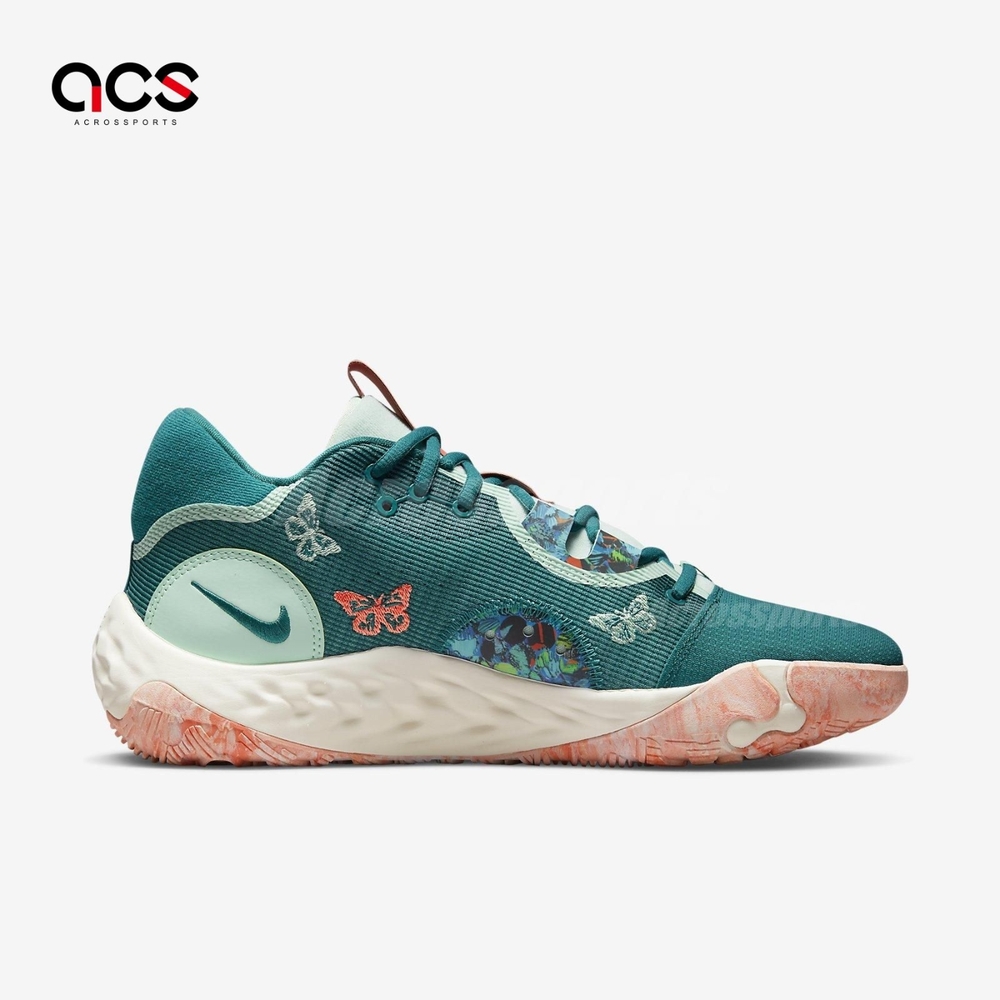 Nike 籃球鞋PG 6代NRG EP 男鞋刺繡勾情人節蝴蝶綠橘DH8445-900 | 籃球