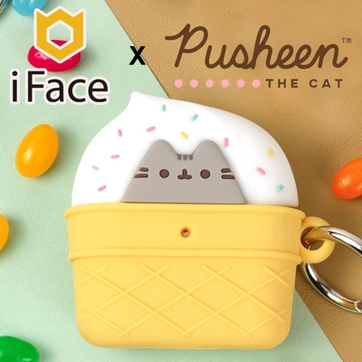 日本 iFace x Pusheen AirPods 3 專用 胖吉貓限量聯名款保護殼 - 冰淇淋