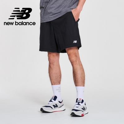 【New Balance】 鬆緊抽繩棉質短褲_男性_黑色_MS41520BK