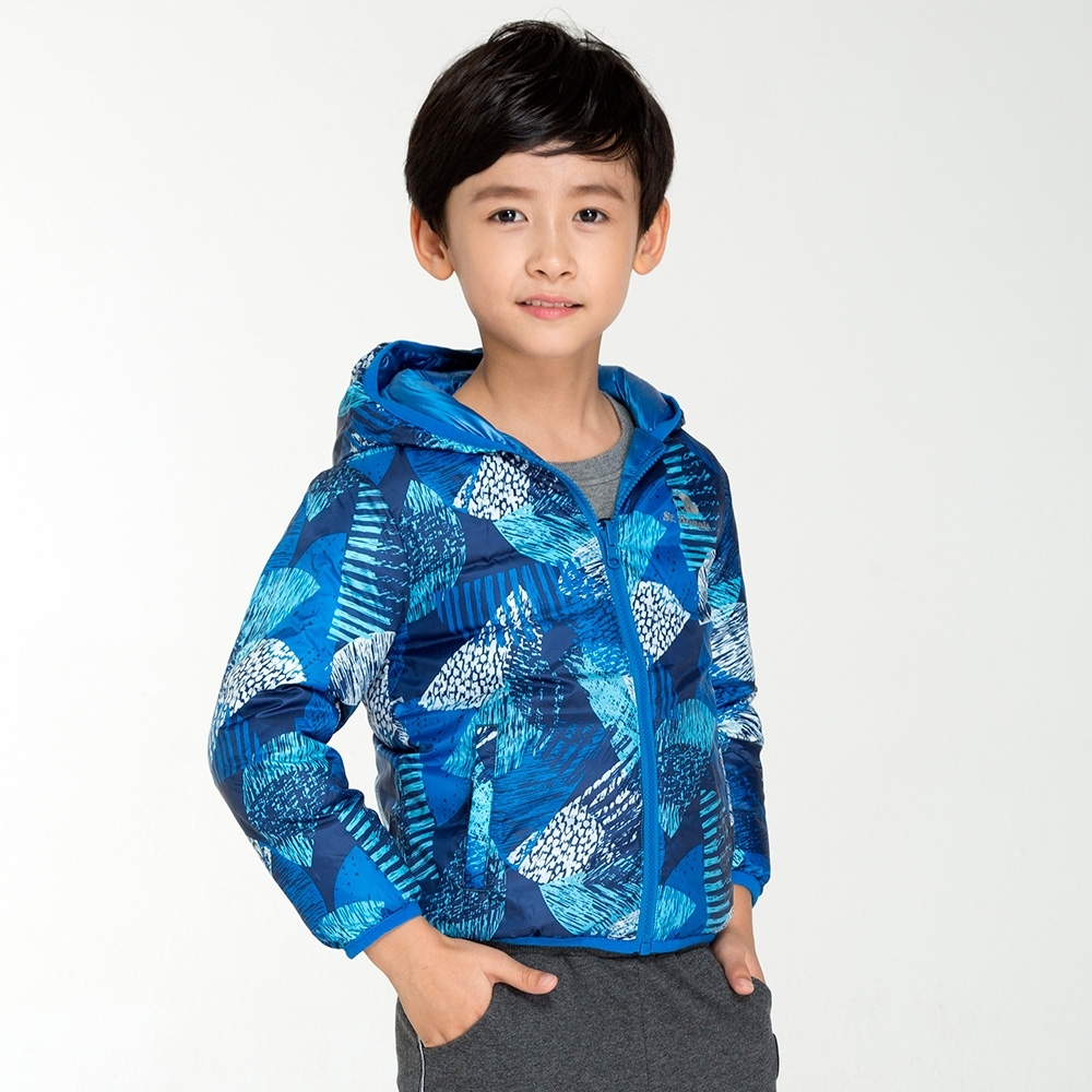 【St. Bonalt 聖伯納】童款雙面羽絨衝鋒衣 (8114-藍色) 一件抵兩件 防風 保暖 透氣