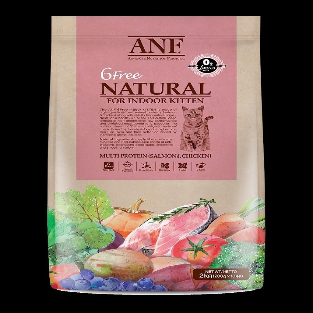 ANF艾爾富-6Free天然系列寵糧幼/成/低卡貓食譜-鮭魚+雞肉 6KG