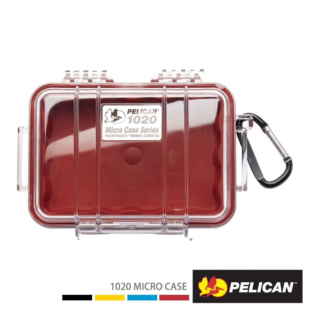 美國 PELICAN 1020 微型防水氣密箱 透明-紅色