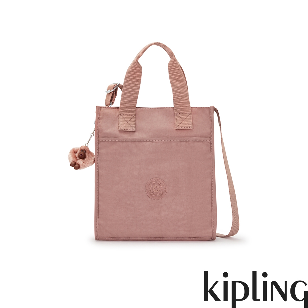 Kipling 乾燥藕粉色手提斜背托特包-INARA M
