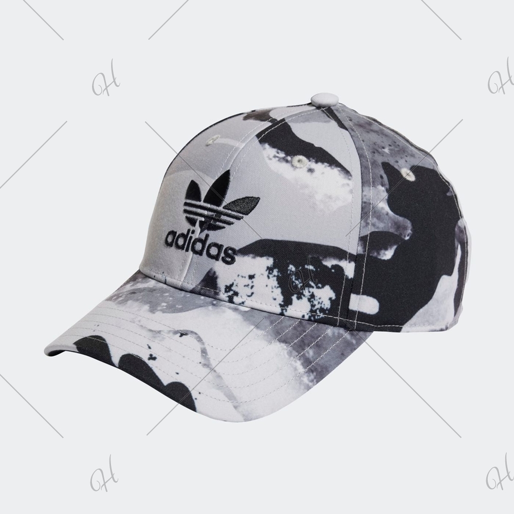 adidas 帽子 運動帽 棒球帽 遮陽帽 CAMO BALLCAP 黑白 HK2863