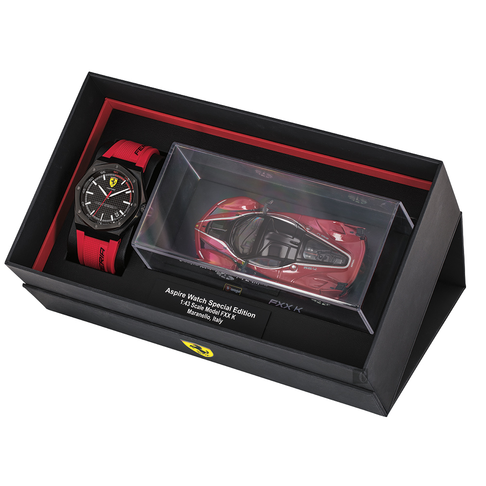 Scuderia Ferrari 法拉利 奔馳再勝禮盒組套錶(0870030)-42mm