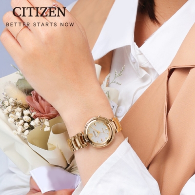 CITIZEN 星辰 L系列光動能時尚女錶(EM0333-57A)30mm