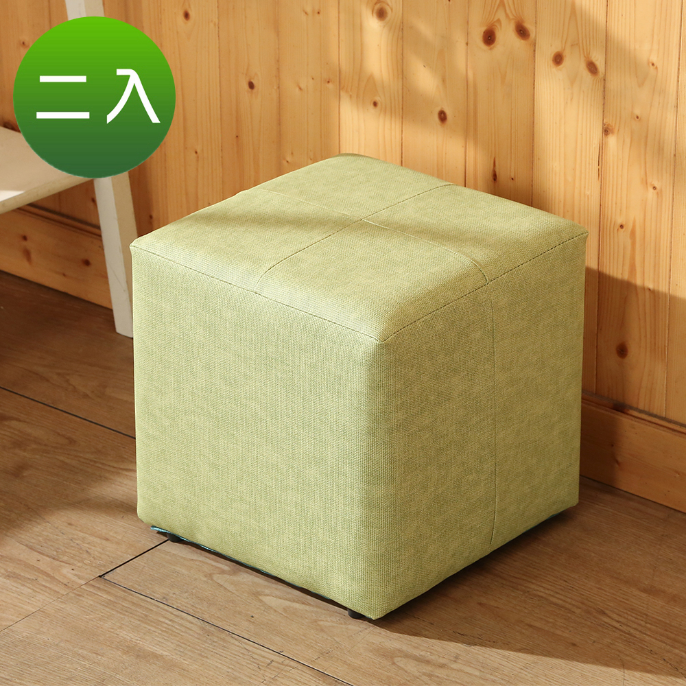 BuyJM粉彩仿布紋皮面沙發椅凳30公分2入組-免組 product image 1