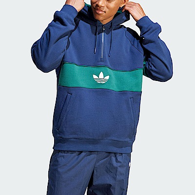 Adidas Hack NY Hoodie [IP9486] 男 連帽 上衣 帽T 亞洲版 經典 休閒 寬鬆 撞色 藍綠