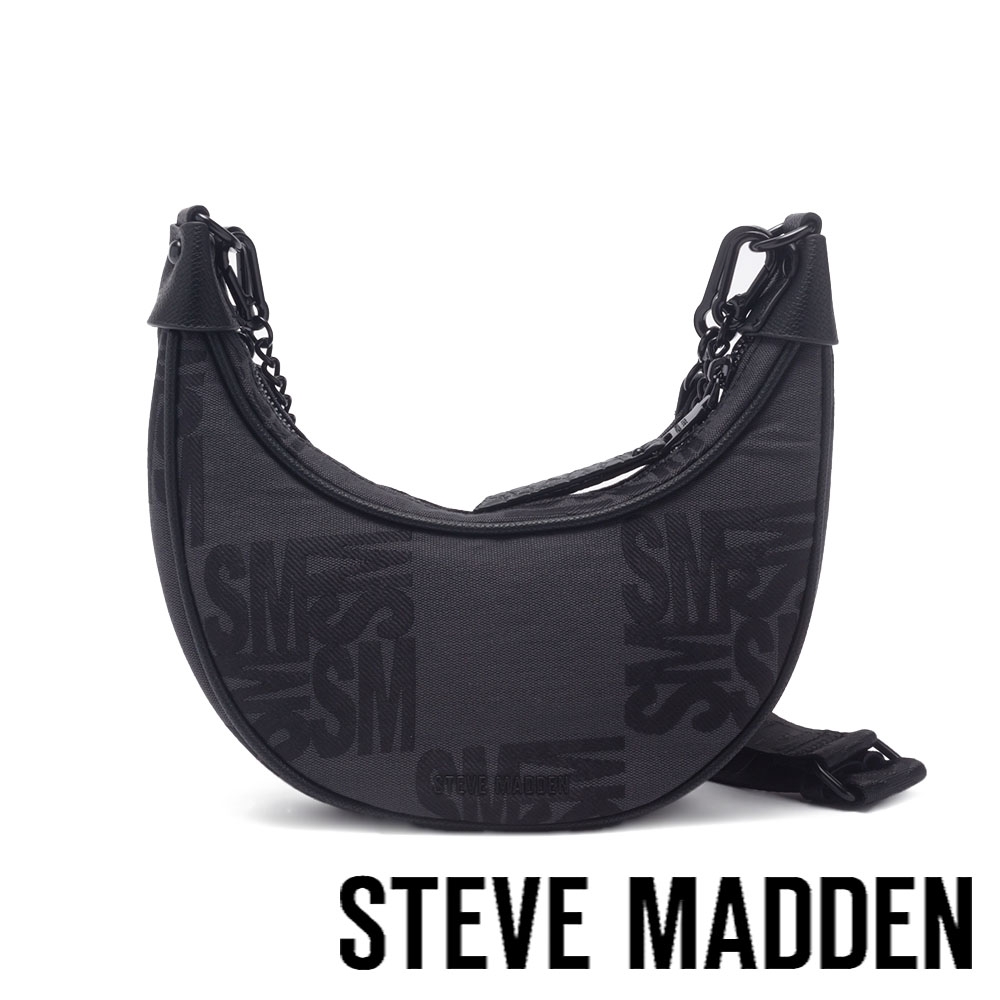 STEVE MADDEN-BPERTH 印花斜背半月包-黑色 product image 1