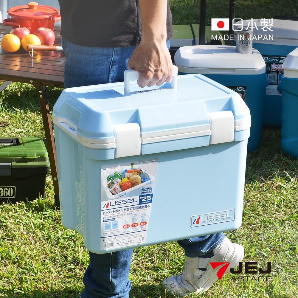 日本JEJ 日本製手提肩揹兩用保冷冰桶(附背帶)-25L (釣魚/露營/戶外休閒)