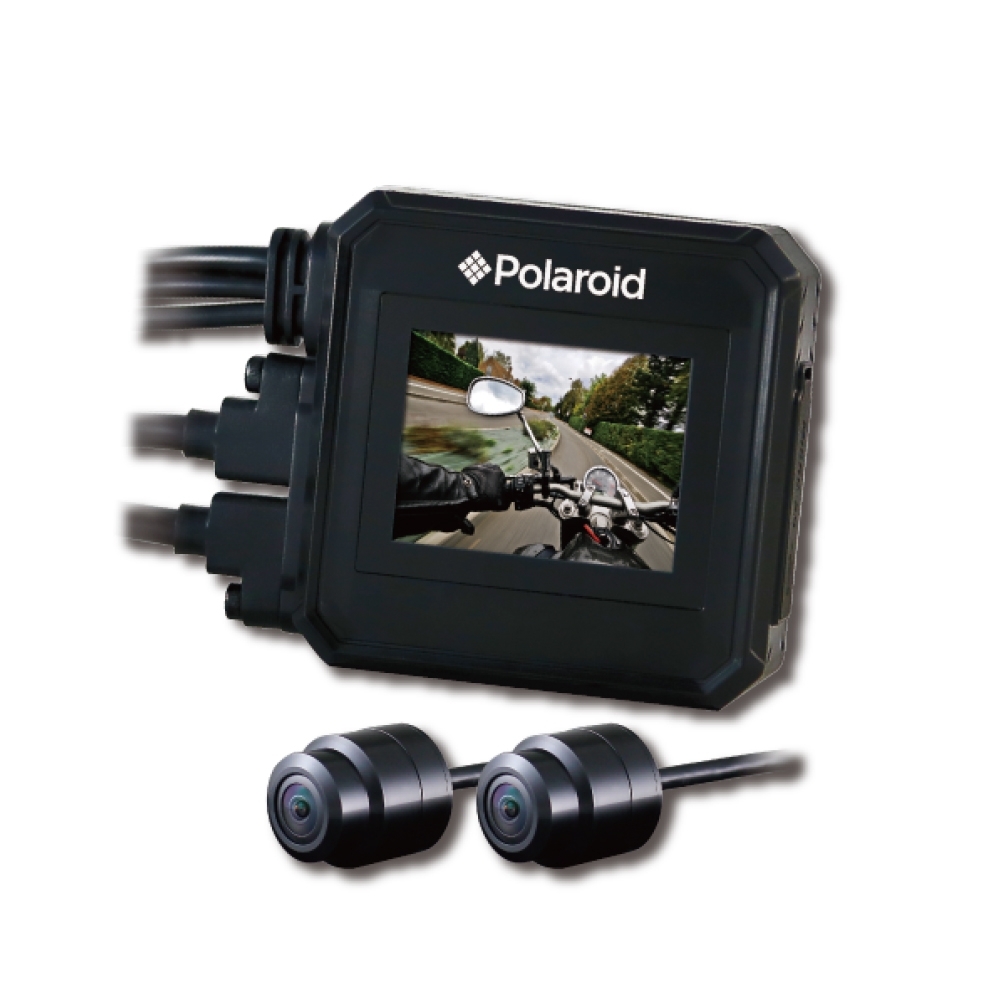 Polaroid寶麗萊 蜂鷹MS295WG 夜視雙鏡1080P GPS機車行車紀錄器-快