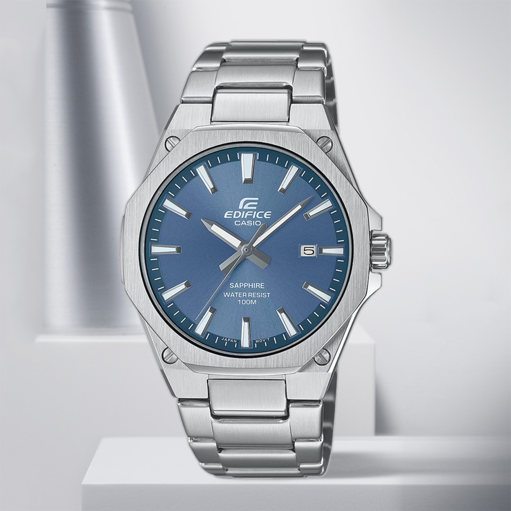 CASIO 卡西歐 EDIFICE 輕薄系列八角手錶 送禮推薦 EFR-S108D-2A