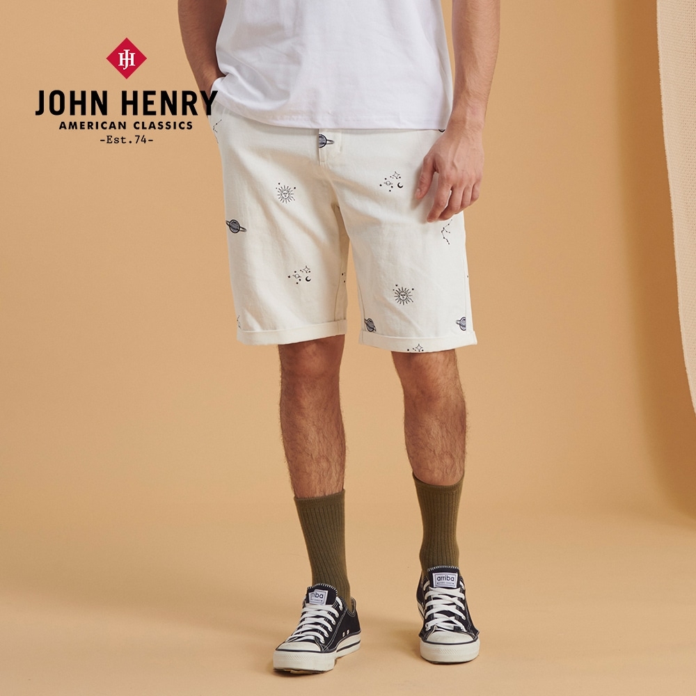 【JOHN HENRY】行星刺繡短褲-三色