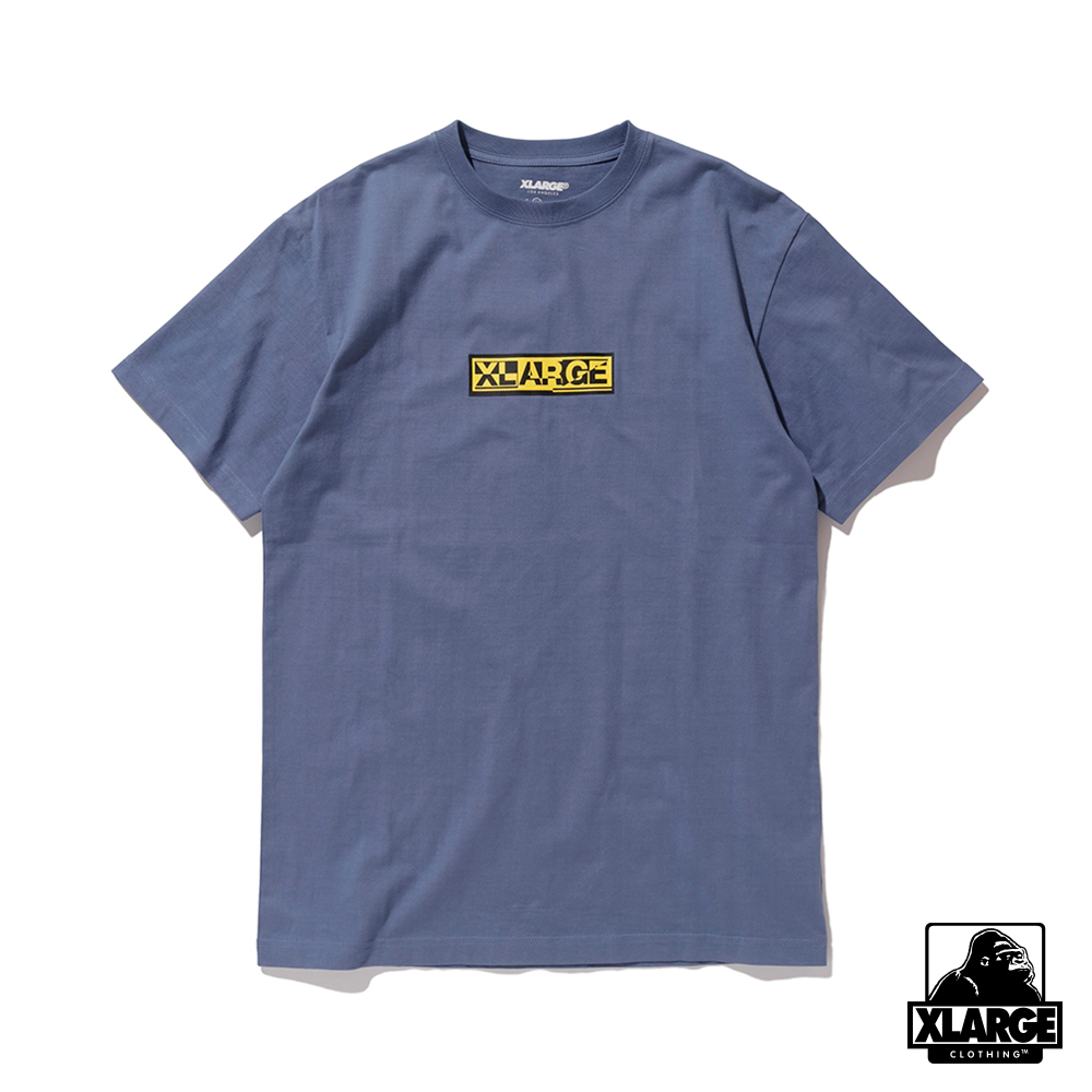 XLARGE S/S TEE MUG LOGO 文字短袖T恤-靛藍