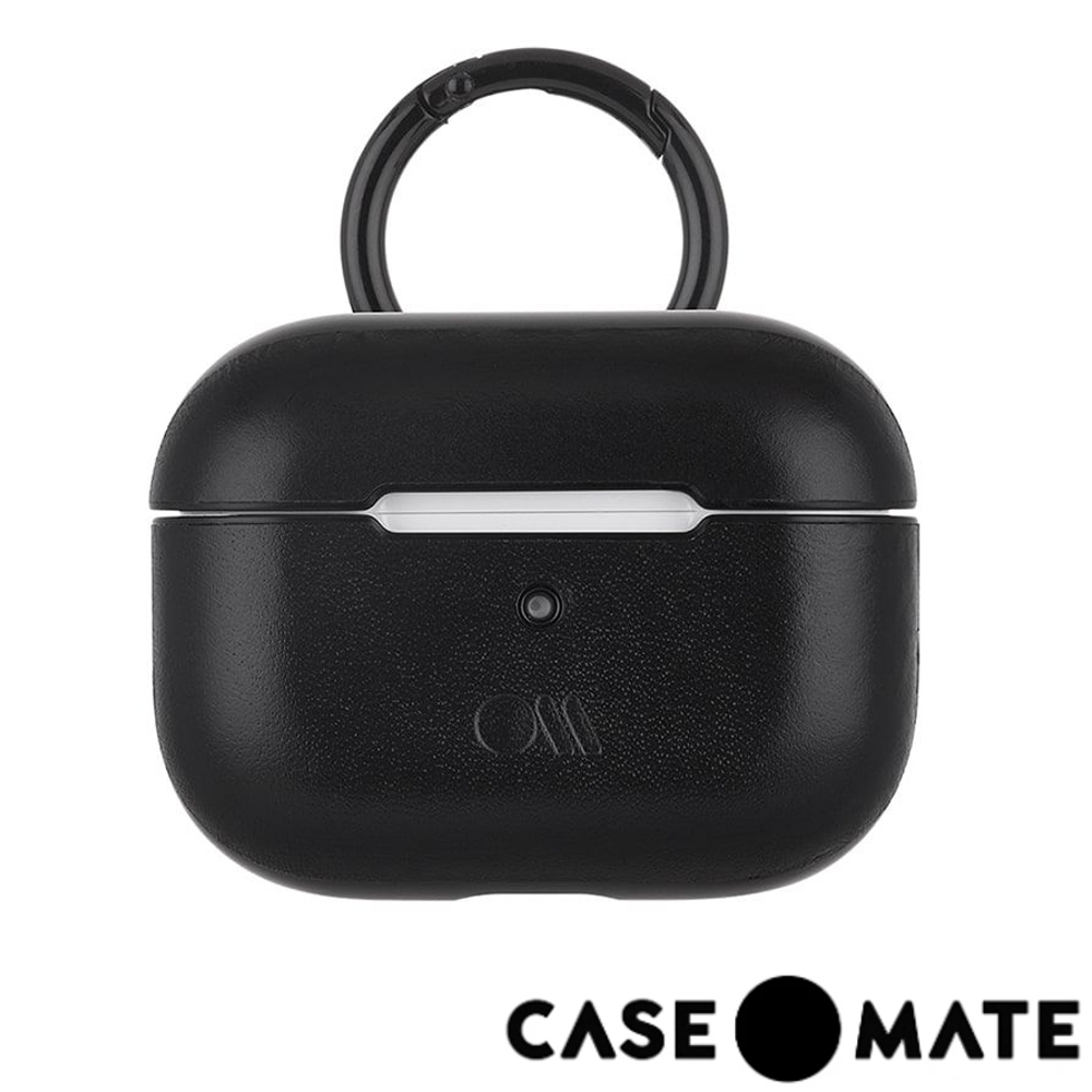 美國 CASE●MATE AirPods Pro 真皮皮革保護殼 - 黑色 贈掛環