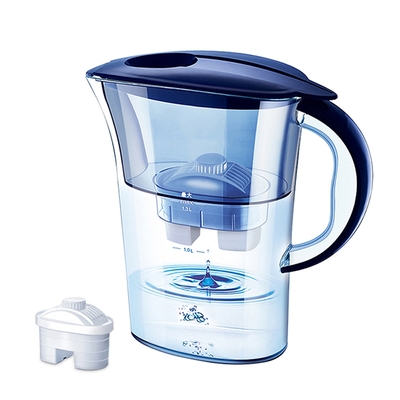 ANTIAN 家用自來水直飲濾水壺 廚房除菌去垢淨水壺 過濾淨水器 附1個濾芯 2.5L
