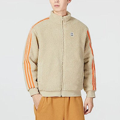 Adidas U ESNT JKT [HN8728] 男女 立領 外套 運動 休閒 羔羊絨 冬季 保暖 舒適 穿搭 卡其