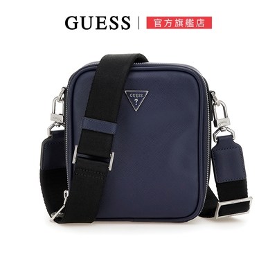 【GUESS】時尚百搭斜背單肩小包-藍