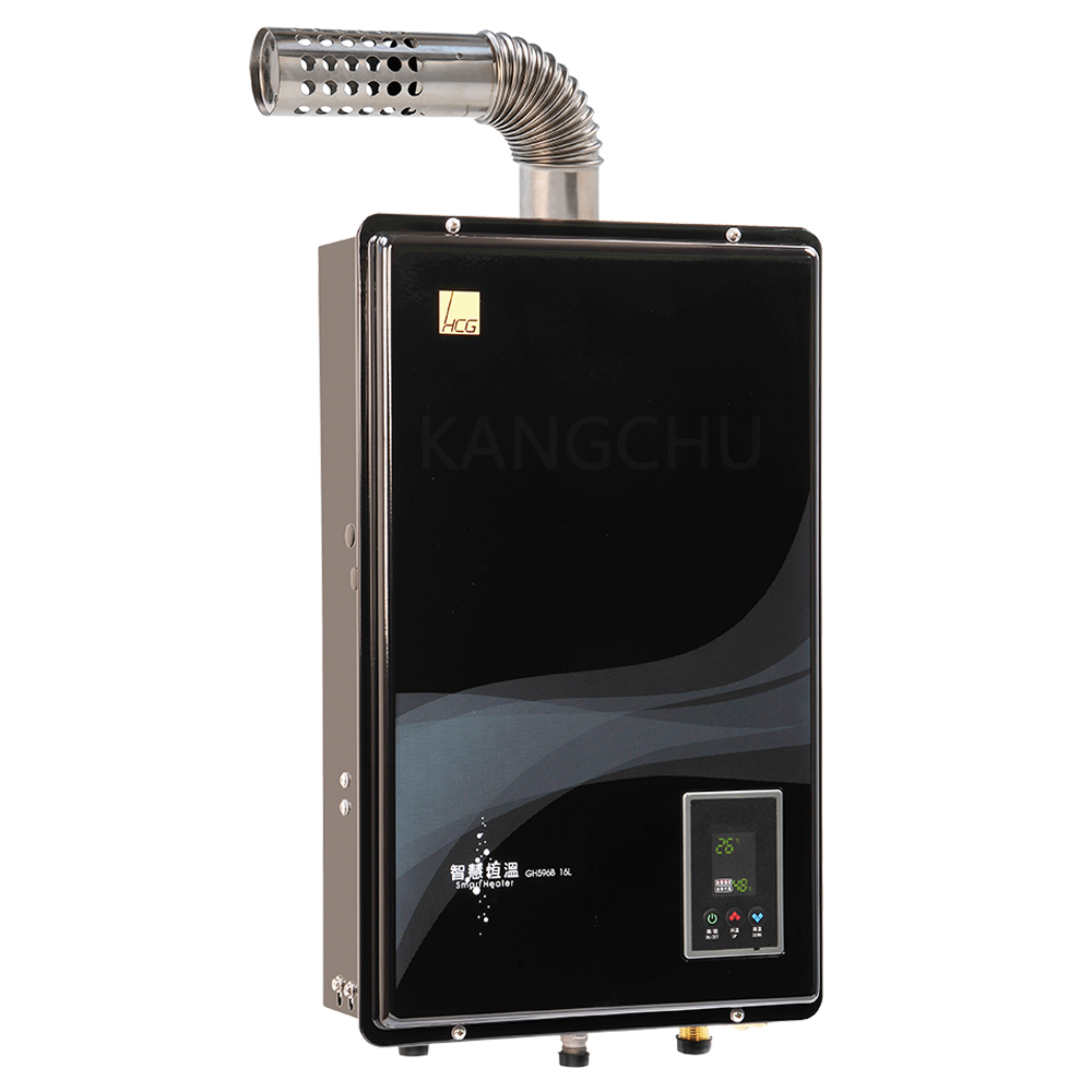 和成HCG 數位恆溫純銅水箱強制排氣熱水器16L(GH596BQ)