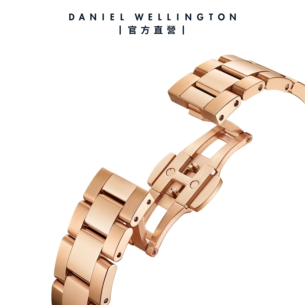 Daniel Wellington DW 手錶Iconic Link Pink 28mm柔光粉精鋼錶玫瑰金X