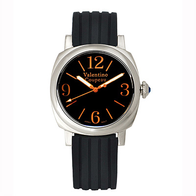 Valentino Coupeau 范倫鐵諾 古柏 紳士風尚腕錶 黑面 矽膠錶帶
