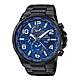 CASIO EDIFICE 環繞列國雙眼賽車錶-藍x黑-EFR-302BK-2AVUDF product thumbnail 1