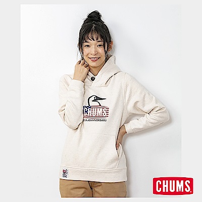 CHUMS 日本 女 35周年紀念帽T Booby Face 米