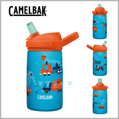 美國CamelBak 350ml eddy+ kids兒童吸管不鏽鋼保溫瓶(保冰)-工程推土車 CB2752402035