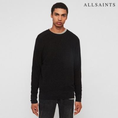 ALLSAINTS EBEN 棉質素面舒適圓領長袖衛衣