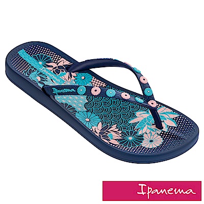 IPANEMA 閃耀花園人字拖鞋-藍色印花