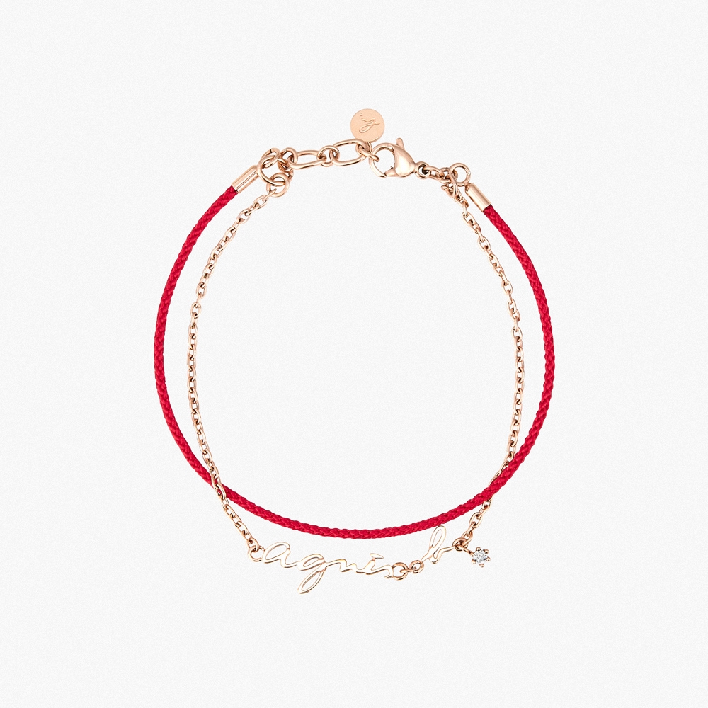 agnes b. bijoux 女款Color Chain系列編織繩手鍊(多色) product image 1