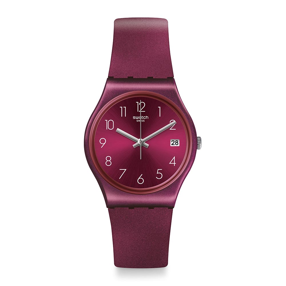 Swatch REDBAYA 閃耀酒紅手錶